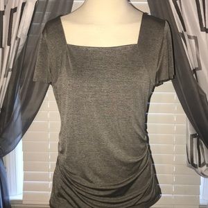 🌸 4x20 🌸 AB STUDIO TAN SILVER TOP SZ M